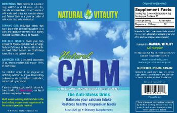 Natural Vitality Natural Calm Original (Unflavored) - supplement