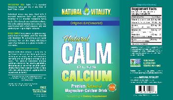 Natural Vitality Natural Calm Plus Calcium Original (Unflavored) - supplement