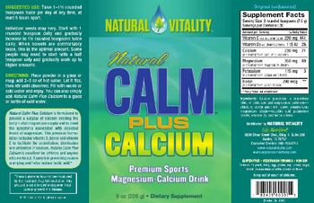 Natural Vitality Natural Calm Plus Calcium Original (Unflavored) - supplement