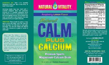 Natural Vitality Natural Calm Plus Calcium Raspberry-Lemon Flavor - supplement