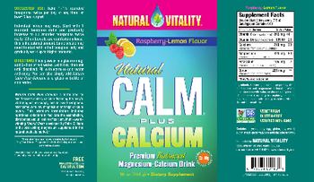 Natural Vitality Natural Calm Plus Calcium Raspberry-Lemon Flavor - supplement