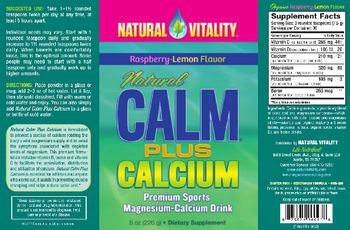 Natural Vitality Natural Calm Plus Calcium Raspberry-Lemon Flavor - supplement