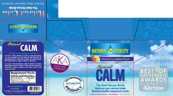 Natural Vitality Natural Calm Raspberry-Lemon Flavor - supplement