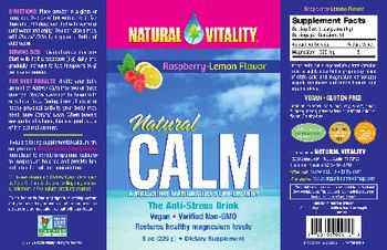 Natural Vitality Natural Calm Raspberry-Lemon Flavor - supplement