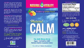 Natural Vitality Natural Calm Raspberry-Lemon Flavor - supplement