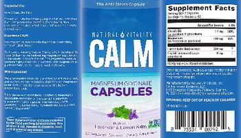 Natural Vitality Natural Vitality Calm Capsules Lavender & Lemon Balm - supplement