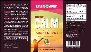 Natural Vitality Natural Vitality's Calm Calmful Muscles Watermelon Flavor - supplement