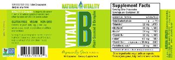 Natural Vitality Vitality B - supplement