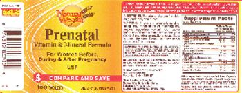 Natural Wealth Prenatal Vitamin & Mineral Formula - supplement