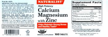 Naturalist Calcium Magnesium With Zinc - mineral supplement