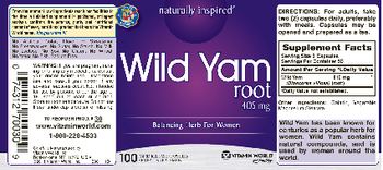 Naturally Inspired Wild Yam Root 405 mg - herbal supplement