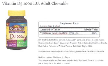 Nature Made Adult Chewable D3 1000 IU Grape Flavor - vitamin d supplement