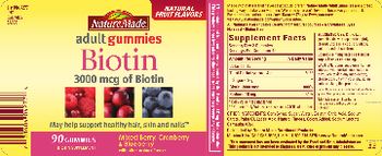 Nature Made Adult Gummies Biotin 3000 mcg - biotin supplement