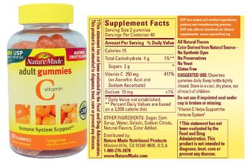 Nature Made Adult Gummies C Vitamin Tangerine - supplement