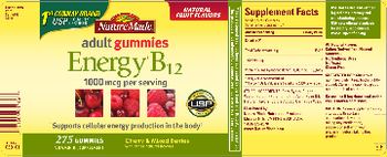 Nature Made Adult Gummies Energy B12 1000 mcg - vitamin b12 supplement