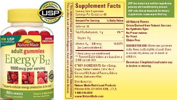 Nature Made Adult Gummies Energy B12 1000 mcg - vitamin b12 supplement
