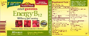 Nature Made Adult Gummies Energy B12 1000 mg - vitamin b12 supplement