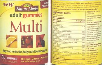 Nature Made Adult Gummies Multi - supplement