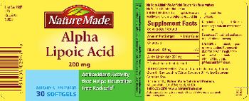 Nature Made Alpha Lipoic Acid 200 mg - supplement