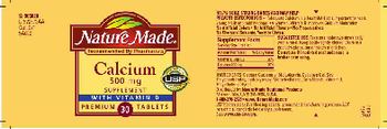 Nature Made Calcium 500 mg Supplement With Vitamin D - 