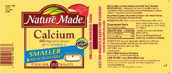 Nature Made Calcium 500 mg Supplement - 