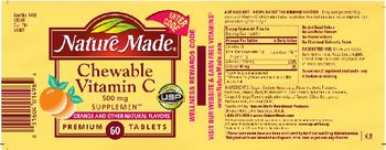 Nature Made Chewable Vitamin C 500 mg Supplement - 