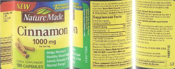 Nature Made Cinnamon 1000 mg - herbal supplement
