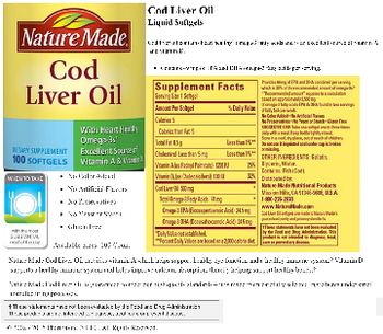 Nature Made Cod Liver Oil - supplement