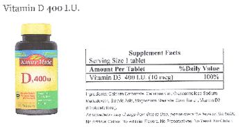 Nature Made D3 400 IU - vitamin d supplement