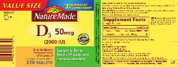 Nature Made D3 50 mcg (2000 IU) - vitamin d supplement