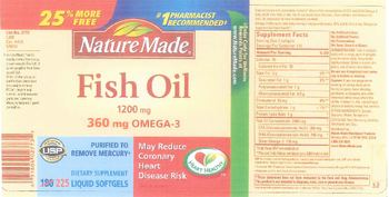 Nature Made Fish Oil 1200 mg 360 mg Omega-3 - supplement