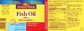 Nature Made Fish Oil 1200 mg Natural Lemon Flavor - supplement