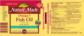 Nature Made Fish Oil 1200 mg Supplement - omega3 fish oil 1200 mg supplement
