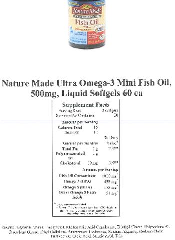 Nature Made Fish Oil 500 mg 360 mg Omega-3 - supplement
