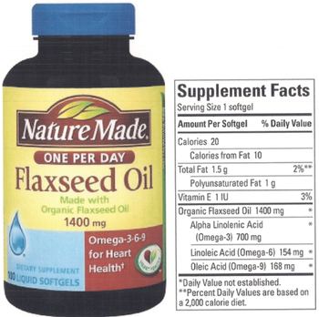 Nature Made Flaxseed Oil 1400 mg - supplement