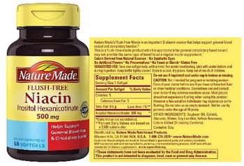 Nature Made Flush-Free Niacin 500 mg - supplement