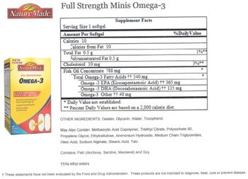Nature Made Full Strength Mini Omega-3 - supplement