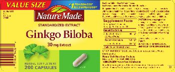 Nature Made Ginkgo Biloba 30 mg - herbal supplement