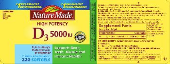 Nature Made High Potency D3 5000 IU - vitamin d supplement