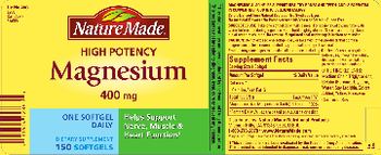 Nature Made High Potency Magnesium 400 mg - supplement