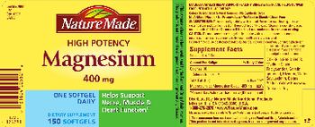 Nature Made High Potency Magnesium 400 mg - supplement