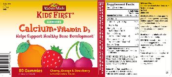 Nature Made KIDS FIRST Calcium + Vitamin D3 Gummies - supplement