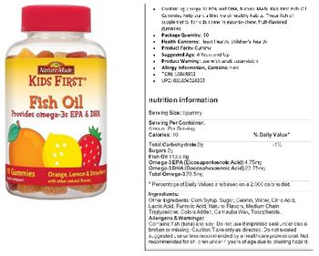 Nature Made KIDS FIRST Fish Oil - supplement