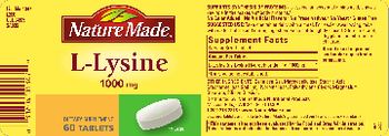 Nature Made L-Lysine 1000 mg - supplement