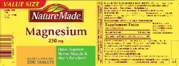 Nature Made Magnesium 250 mg - supplement