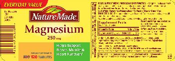 Nature Made Magnesium 250 mg - supplement