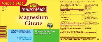 Nature Made Magnesium Citrate - supplement