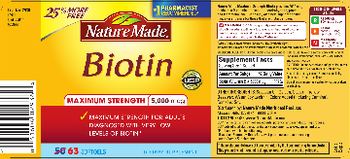 Nature Made Maximum Strength Biotin 5,000 mg - supplement