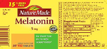 Nature Made Melatonin 5 mg - supplement