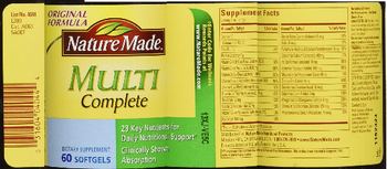 Nature Made Multi Complete - supplement